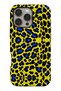 Compatible with iPhone 15 Pro - Blue Leopard, Dual Layer Cover, Glossy Surface Protective Case