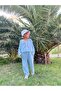 Collar Rope Detail Lycra Cotton Oversize Suit - 3
