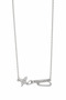 Steel Butterfly Figured Written Carabiner Locking Necklace - Modern and Stylish Design