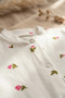 Tiny Rose Patterned White 100% Cotton Baby Girl Romper 3-6-9 Months - 4