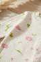 Pink Elephant Patterned 100% Cotton Baby Girl Romper 3-6-9 Months - 4