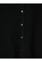 Vizyon New Season Black Polo Collar Women's Knitwear Cardigan - 7