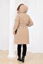 Women's Belted Nova Fabric Coat - 7
