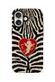 iPhone 17 Compatible - Zebra Heart, Double Layer Cover, Glossy Surface Protective Case