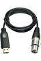 كابل DSD TECH SH-AU20A من USB إلى XLR للميكروفونات الديناميكية مثل Shure (5.9FT)