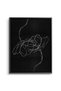 Minimalist Monochrome Floral Nature Wall Art | Portrait Framed Canvas Print with Silver Foil Embossed | Luxury Modern Botanical Decor for Living Room - 2