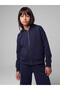 Two Mt Shop Quality Navy Blue Hooded Girls' Soft Touch Zipper Sweatshirt
