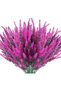 Artificial Lavender Flowers,8 Bundles,UV Resistant Plastic Plants for Home,Garden,and Wedding Decor