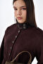 Button Detailed Maxi Dress Brown - 6