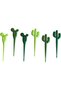 Cactus Pattern Children's Fruit Fork Set,24 Pieces,Mini Bento Box Decoration and Dessert Picks