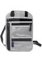 Neck Wallet Passport Bag,RFID Blocking Waterproof Travel Pouch with Zipper and Visual Window,Grey