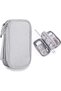 Universal Electronics Accessories Organizer Pouch,Waterproof Portable Travel Cable Bag for Chargers,Cords,and Flash Drives,Grey