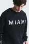 Miami Printed Crew Neck Sweatshirt - 5