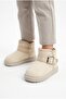 Girl's Short Boots with Fur Inside, Suede Look, Belt Buckle, and Short Heel - 4
