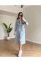Midi Length Denim Dress Premium Quality Denim - 3
