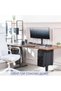 Under-Desk and Wall Mount PC Holder, Adjustable Computer Case Bracket, Black Steel Frame - 3
