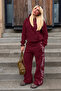 Unisex Women's Men's Bias Weeckers Printed Oversize 3 Thread Hooded Sweatshirt and Baggy Sweatpants - 2