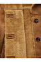 Classic Collar Buttoned Faux Suede Jacket - 8