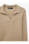 Viscose Polo V-Neck Long Sleeve Knit Sweater - 7