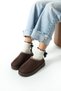 Women's Brown Winter Boots Mini Suede Fur Lined Model Thick Sole Gondol