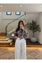 Flounced Sleeves Chiffon Scarf Lined Summer Blouse - 5