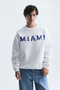 Miami Printed Crew Neck Sweatshirt