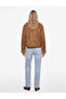 Classic Collar Buttoned Faux Suede Jacket - 3