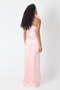 Shoulder Rose Satin Maxi Dress - 7