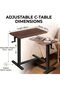 Height Adjustable C-Shape Side Table, Large Tabletop Sofa Coffee End Table - 2