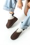 Women's Brown Winter Boots Mini Suede Fur Lined Model Thick Sole Gondol - 2