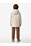Long Sleeve Hooded Pocketed Zippered Plush Lined Long Raincoat - 3