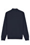 Men's Half Fisherman Navy Blue Sweater Slim Ribbed Patterned Classic Fit - 5411B - 6