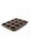 12-Piece Black Muffin Cake Mold 26X38 cm Stainless Steel - 2
