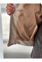 Women's Suede Stand Collar Jacket with Full Zipper Pocket and Shoulder Detail - 7