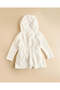 White Textured Blanket And Bathrobe 2 Piece Set - 8