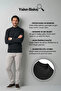 Men's Half Turtleneck Plain Knitwear Cotton Brown Sweater Steel Knit Classic Pattern - 5400B - 7
