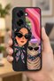 حافظة مقاومة للصدمات متوافقة مع Redmi A5 مع حماية للكاميرا ونمط الفولار - 6