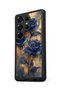 Samsung Galaxy S25 Ultra Compatible Blue Rose Patterned Camera Protected Shockproof Case - 5