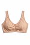 Girl's 3-Piece Cotton Bustier with Thick Straps, Gathered Front and Padded Comfortable Sporty Cut (6205-3) - 2