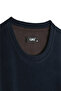 Men's Crew Neck Navy Blue Sweater Thessaloniki Knit Solid Color Classic Fit - 5550C - 4