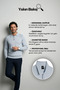 Men's Polo Collar Plum Sweater with Shoulder Stripe Detail Knitwear Classic Pattern - 5408A - 7