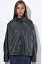 Faux Leather Bomber Jacket - 7