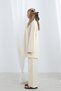 Women's Oversize Shirt Set with Button Detail - 20694Tks Beige - 3