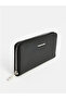Black Leather Look Women's Wallet - 8
