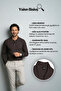 Men's Polo Collar Black Sweater Vertical Striped Knitwear Classic Pattern - 5409A - 7
