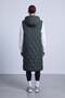 Hooded Long Inflatable Vest Khaki - 3