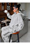 Unisex Women's Men's Martini Girl Printed Oversize 3 Thread Hooded Sweatshirt and Baggy Sweatpants