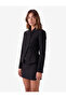 Long Sleeve Ornate Buttoned Peplum Cut Cashmere Napoleon Jacket - 2