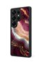 Samsung Galaxy S25 Ultra Compatible Burgundy Marble Patterned Shockproof Case with Camera Protection - 3