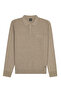 Men's Polo Collar Mink Sweater Rice Patterned Cotton Knitwear Steel Knit Classic Pattern - 5410F - 2